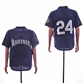 Mariners 24 Ken Griffey Jr. Navy Mesh Throwback Jersey Sguo,baseball caps,new era cap wholesale,wholesale hats